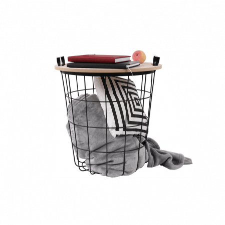 Măsuţă auxiliară, model natural/negru, NANDO [11]