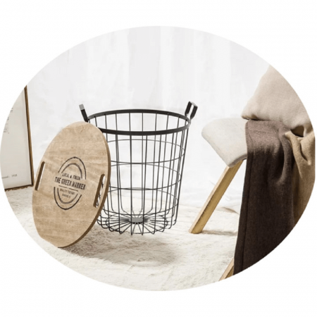 Măsuţă auxiliară, model natural/negru, NANDO [8]