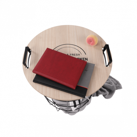 Măsuţă auxiliară, model natural/negru, NANDO [6]