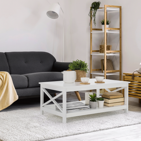 Măsuţă de cafea, albă, EDRIA [13]