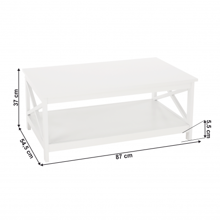 Măsuţă de cafea, albă, EDRIA [1]