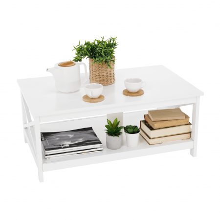 Măsuţă de cafea, albă, EDRIA [12]