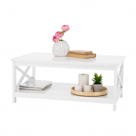 Măsuţă de cafea, albă, EDRIA [10]