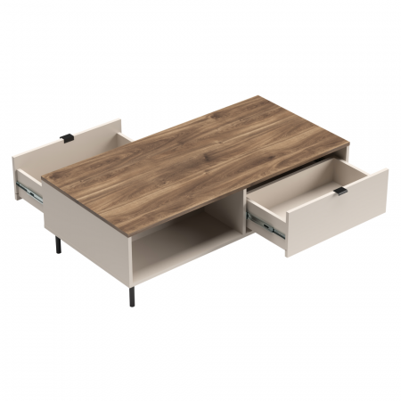 Măsuţă de cafea, caşmir/stejar castello, EYCO 2S/110 [6]