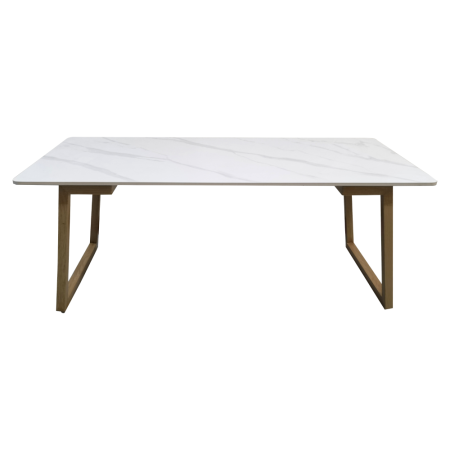 Toate Produsele - Măsuţă de cafea, marmură albă/fag, DEMIAN