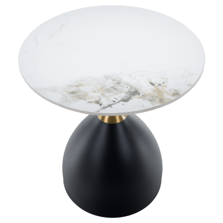 Măsuţă de cafea, marmură albă/negru/aur, ODIS NEW [8]