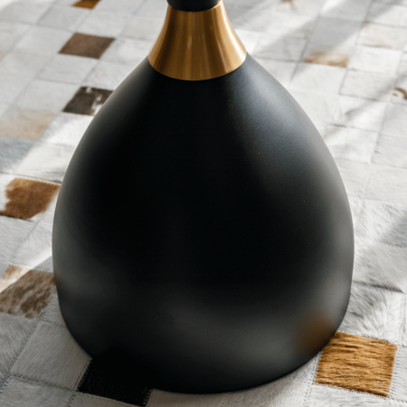 Măsuţă de cafea, marmură albă/negru/aur, ODIS NEW [6]