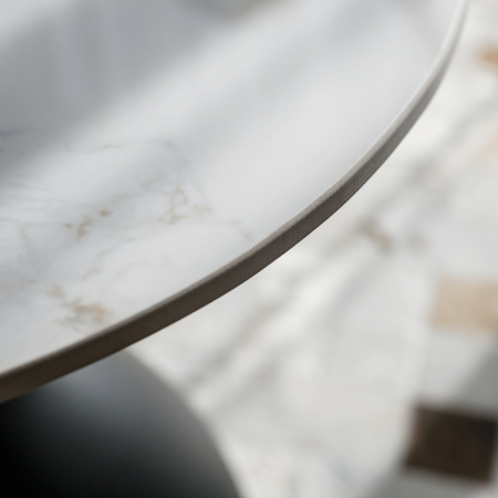 Măsuţă de cafea, marmură albă/negru/aur, ODIS NEW [4]