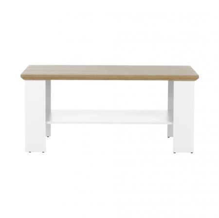 Măsuţă de cafea MZ17, alb / stejar grand, LEON [8]