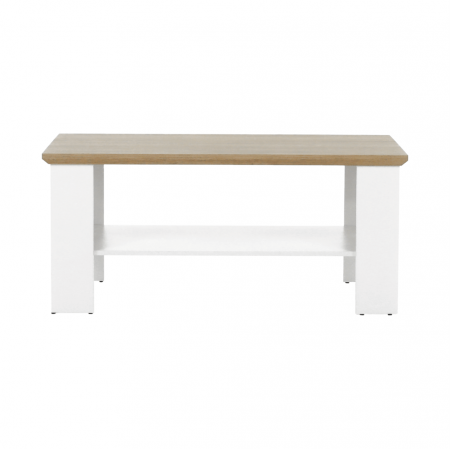 Măsuţă de cafea MZ17, alb / stejar grand, LEON [5]