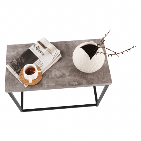 Măsuţă de cafea, negru/carbon, TENDER [6]