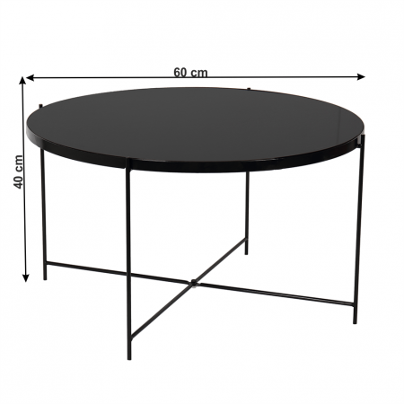 Măsuţă de cafea, sticlă/metal  KURTIS [1]