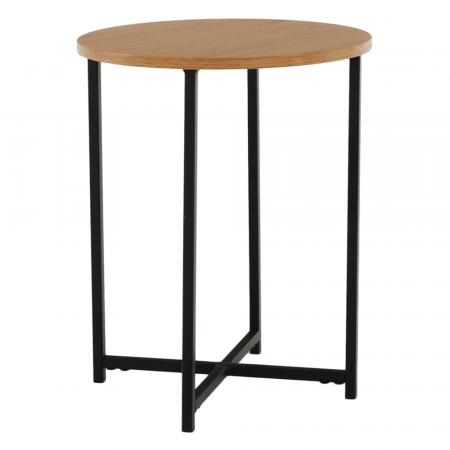 Masute de cafea - Măsuţă laterală, stejar / metal negru, IMSAR