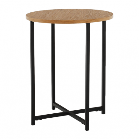 Măsuţă laterală, stejar / metal negru, IMSAR [7]