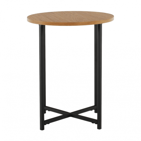 Măsuţă laterală, stejar / metal negru, IMSAR [6]