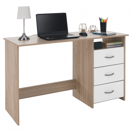 Măsuţa PC , stejar sonoma/alb, LARISTOTE NEW [1]