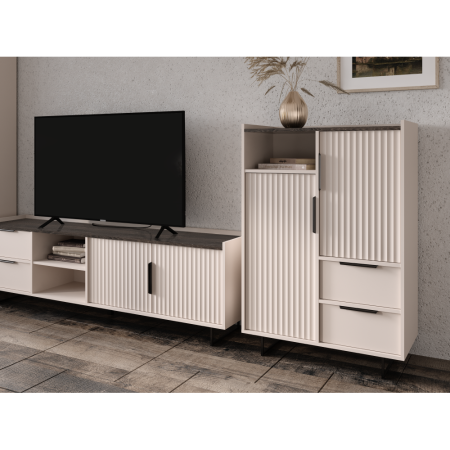 Măsuţă TV, caşmir/castan arvadonna de nurcă, FRESIO RTV2D2S [2]