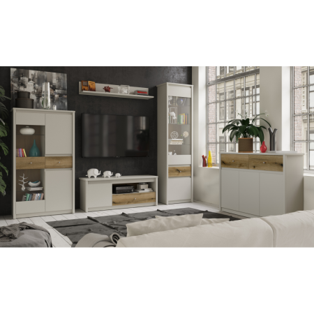 Măsuţă TV, caşmir/stejar evoke, KAROS 1D1S/130 [3]