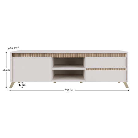 Măsuţă TV, caşmir/stejar sonoma, LONGY RTV1K2So [2]