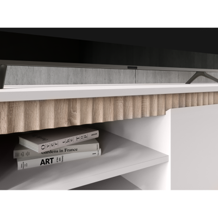 Măsuţă TV, caşmir/stejar sonoma, LONGY RTV1K2So [5]