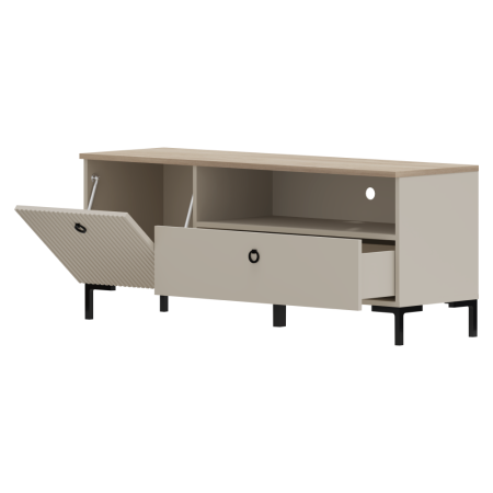 Măsuţă TV, gri Taupe/stejar silverjack, DOMCA 1K1S [2]