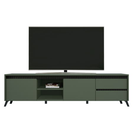 Măsuţă TV, verde smoke/negru, LONGY RTV2K2So [1]