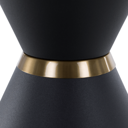 Măsuţe de cafea, set de 2 bucăţi, marmură/negru/auriu, metal, MABUZ NEW [9]