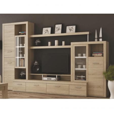Set mobilier Living - Mobilă de living, stejar sonoma,  ATLANTIS NEW