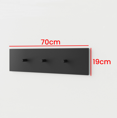 Mobila hol/ Cuier modern, cu model gen riflaj si panouri tapitate, usi cu push open, negru/stejar artisan/stofa crem bej, 140 x 225x 40 cm ,cu dulap haine , spatios [3]