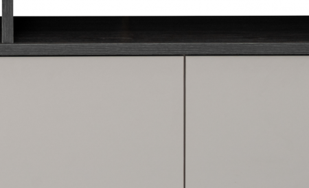 Mobila Living modern, casmir bej inchis/ stejar grafit, 210 cm lungime x35 cm adancime, suspendata- prindere perete, usi deschidere prin apasare-push open, canturi abs [4]