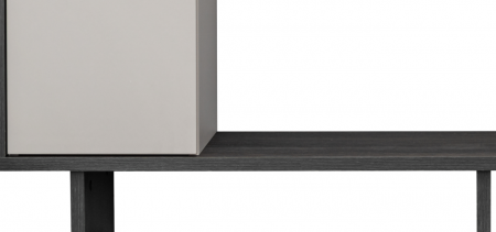 Mobila Living modern, casmir bej inchis/ stejar grafit, 210 cm lungime x35 cm adancime, suspendata- prindere perete, usi deschidere prin apasare-push open, canturi abs [5]