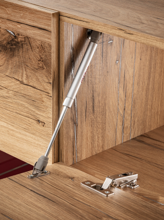 Mobila living moderna, albastru inchis/stejar natur, 210 cm lungime, usi deschidere push open/prin apasare, Bortis [12]