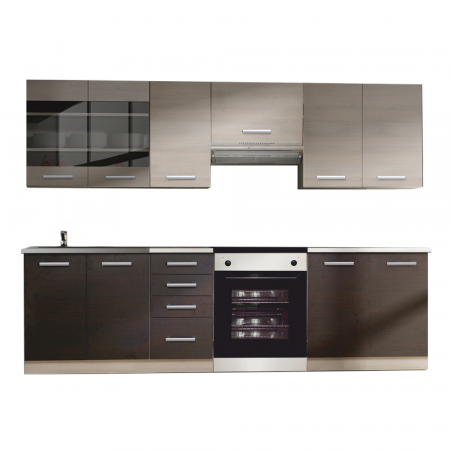 Mobilier/seturi de bucatarie - Mobilier bucătărie, stejar gri deschis/stejar închis, KLANTON