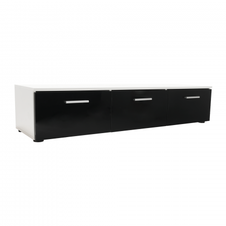 Mobilier living, alb/extra strălucire neagră HG, LEO [17]