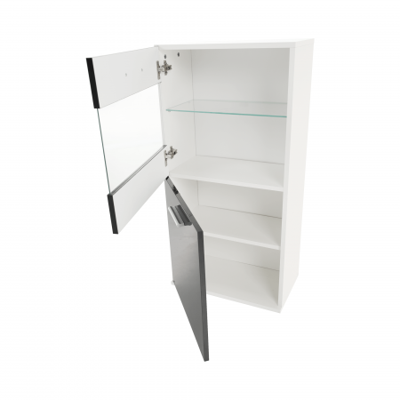 Mobilier living, alb/extra strălucire neagră HG, LEO [6]