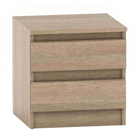 Noptiere dormitor - Noptieră cu 2 sertare, stejar sonoma, HANY NEW  002