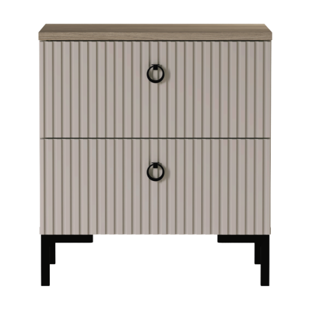 Noptieră, gri-maroniu Taupe/stejar silverjack, DOMCA 2S [1]