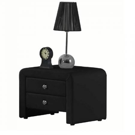 Noptieră, piele eco, negru, WILSON [1]