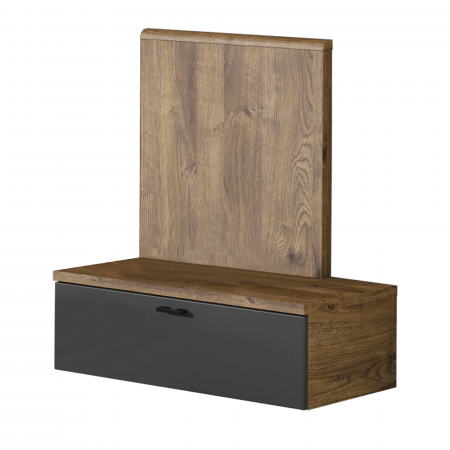 Noptiere dormitor - Noptieră, stejar ribeck/grafit închis, ARMENY 8XX3AT1P