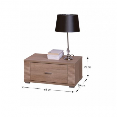 Noptieră typ 21, stejar sonoma, GRAND [3]