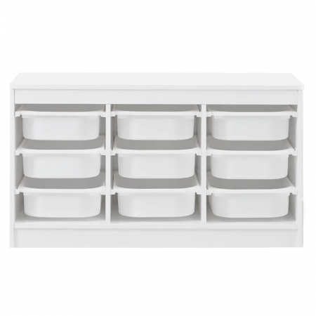 Organizator cu cutii de depozitare, alb, TRIMAL [1]
