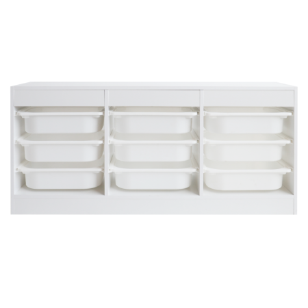 Organizator cu cutii de depozitare, alb, TRIMAL NEW [1]