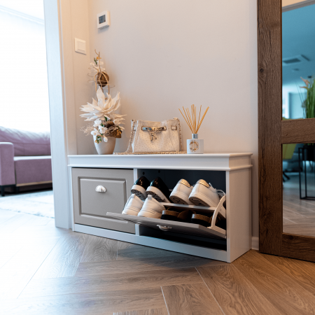 Pantofar, 2 compartimente, alb/gri, SEBER TYP 4 [13]