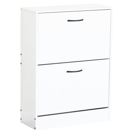Mobilier Hol/Cuiere - Pantofar, 2 rânduri, alb, BOTNIX