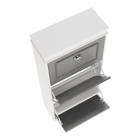 Pantofar, 3 compartimente, gri/alb, SEBER TYP 2 [14]