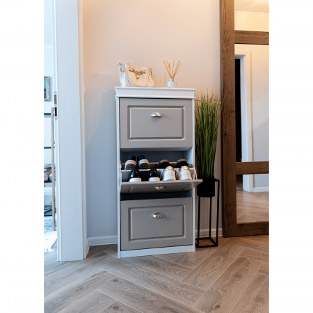 Pantofar, 3 compartimente, gri/alb, SEBER TYP 2 [2]