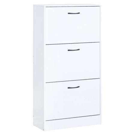 Mobilier Hol/Cuiere - Pantofar, 3 rânduri, alb, BOTORIA