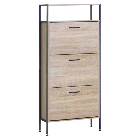 Mobilier Hol/Cuiere - Pantofar, 3 rânduri, stejar, TREDIS
