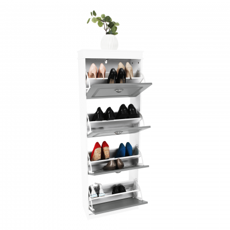 Pantofar, 4 compartimente, alb/gri, SEBER TYP 3 [15]