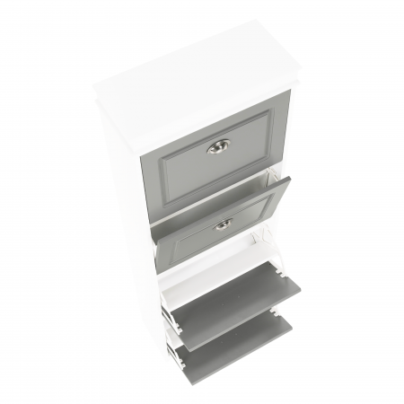 Pantofar, 4 compartimente, alb/gri, SEBER TYP 3 [3]